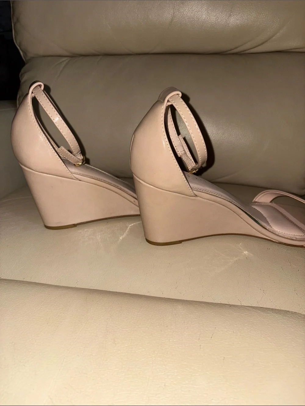 Kelly & Katie Addison Nude Wedge Sandals
